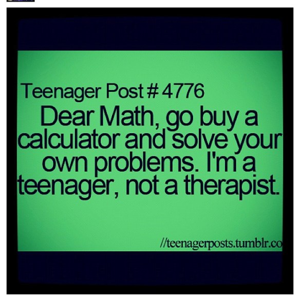 teenager posts math